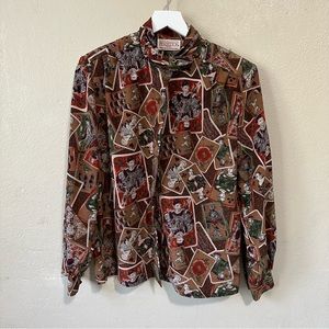 Pendleton Vintage Sophisticates Petite Art to Wear Blouse‎ Size 12